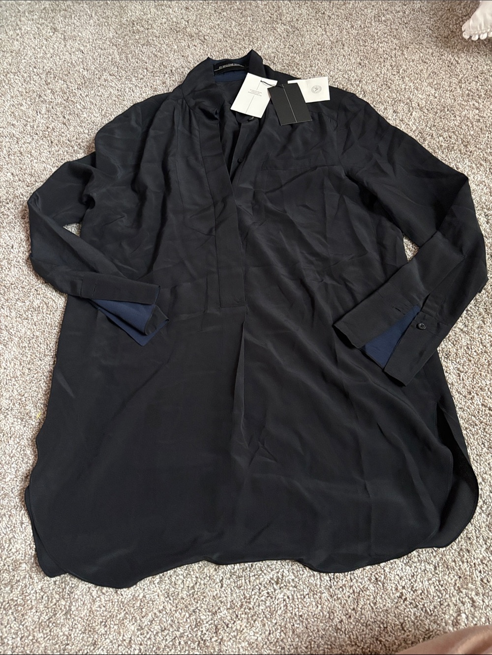 By Malene Birger Black Long-Sleeve Button Down Shirt